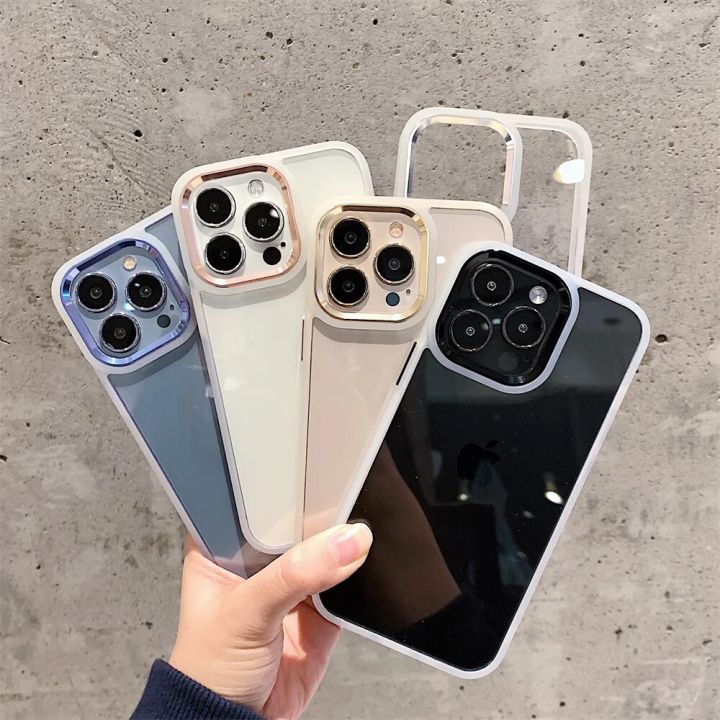 HOCE%20Transparent%20Phone%20Cases%20For%20iPhone%2011%2012%2013%2014%2015%2016%2017%20Pro%20Max%2014%2015%2016%20Plus%2017%20Air%20Case%20Plating%20Camera%20Frame%20Soft%20Bumper%20Clear%20Hard%20Back%20Cover%20-%20Image%2010