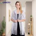 Lady Dress Shawl Long Tassel Shirt Dress Matching Party Shawl.