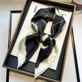 2024 Fashion Luxury Brand 70cm Silk Square Scarf Women Satin Neck Tie Female Hair Bandana Headkerchief Shawl Wrap Hijab Echarpe.