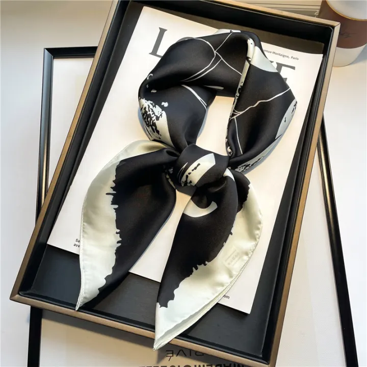 2024%20Fashion%20Luxury%20Brand%2070cm%20Silk%20Square%20Scarf%20Women%20Satin%20Neck%20Tie%20Female%20Hair%20Bandana%20Headkerchief%20Shawl%20Wrap%20Hijab%20Echarpe%20-%20Image%205