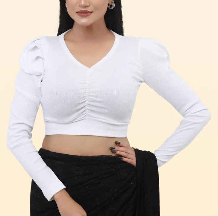 Jesan%20Cotton%20Half%20Body%20Full%20Sleeve%20Crop%20Tops%20Blouse%20for%20Women%20-%20Image%202