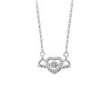 925 Sterling Silver guardian angel wings love necklace female ins clavicle chain light luxury small crowd design feeling beating heart. 