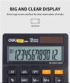 Deli M01320 Desk Calculator - 12 Digit - Black.