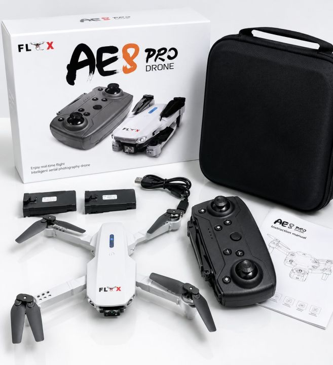 FLH AE8 Pro Dual Camera Dual Battery Folding Camera Wifi Cam app Operator Drone