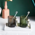 Toothbrushing Cup Household Plastic Toothbrush Cup with Handle Couple Wash Cup Toothbrush Cup Travel Portable Mouthwash Cups. 