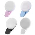 Mini Q Selfie Ring Light LED Flash Phone Lens Light USB Rechargeable Clip Mobile Phone Fill Lamp Women Selfie Lights. 