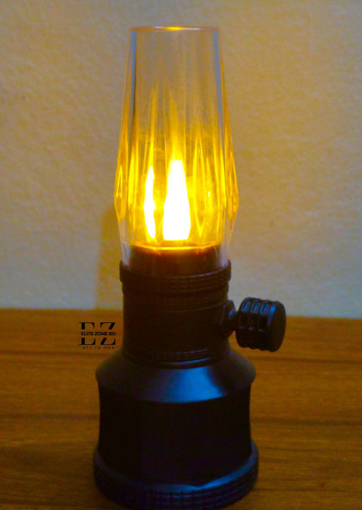 Vintage LED Decorative Lantern Lamp - Retro Style Flameless Candle Night Light with Stepless Dimming for Home Decor, Camping & Emergency Light