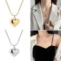 Love Pendant Simple Stainless Steel Clavicle Chain Light Luxury Women's Necklace Jewelry.