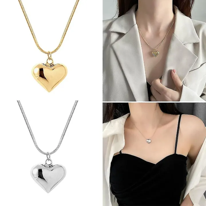 Love%20Pendant%20Simple%20Stainless%20Steel%20Clavicle%20Chain%20Light%20Luxury%20Women's%20Necklace%20Jewelry%20-%20Image%202