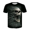 Grim Reaper T Shirt 3d Heavy Metal Skull T Shirts For Men Graphic Print T-shirts Oversized Sleeve Punk Rock Top Men's Clothing. 