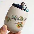 Ceramic Tea Container with Sealed Lid Airtight Tea Jar for Tea Coffee. 