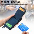 Cross Leather Ring Vertical Zipper Wallet Back Phone Case For Samsung Galaxy S22+ 5G/Samsung Galaxy S21 5G/Samsung Galaxy A32 4G/Samsung Galaxy S20/Samsung Galaxy S23 Ultra 5G/Samsung Galaxy A54 5G/Samsung Galaxy A04e/S. 
