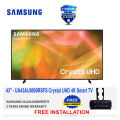 Samsung 43" 4K Smart TV With Crystal UHD Mode l- UA43AU8000RSFS Series 8. 