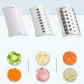 3-In-1 Electric Rotating Vegetable Slicer, USB Slicer, Automatic Chopper, Crushed Grater with 3 Blades, Vegetable Cutter Easy to Use.