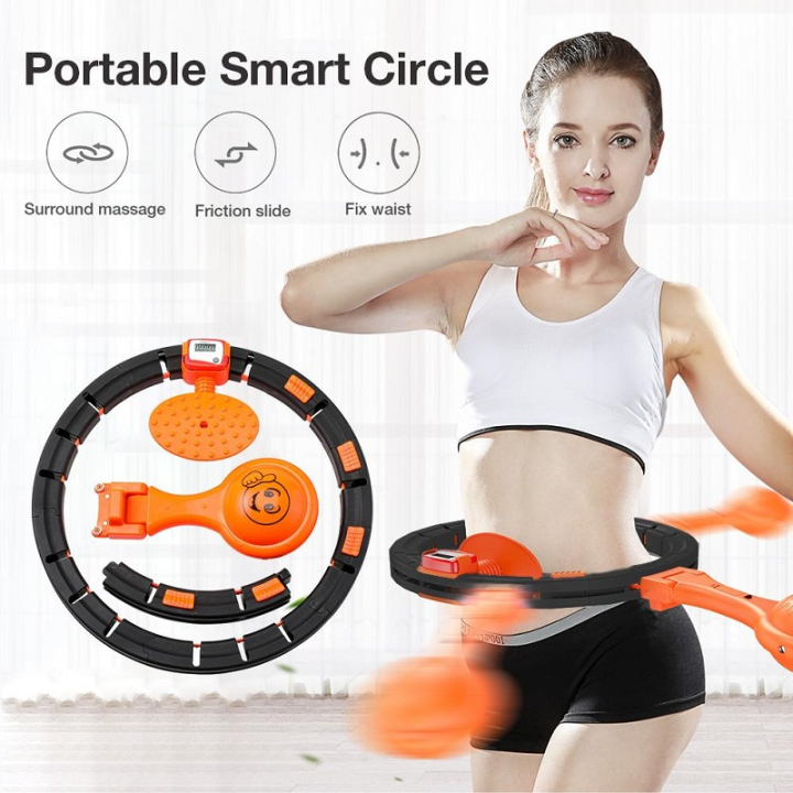 Exercise Circle Fitness Smart Fitness Circle With LED Display Detachable Portable ...