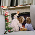 Pillowslip Tear Resistant Christmas Square Home Throw Cushion Cover.