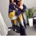 Fashion Casual Women Sweater Cardigan Autumn And Winter Loose Korean Version Thickened New Style With Knitted Medium Length Coat. 