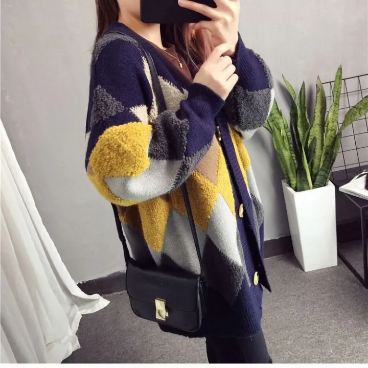 Fashion%20Casual%20Women%20Sweater%20Cardigan%20Autumn%20And%20Winter%20Loose%20Korean%20Version%20Thickened%20New%20Style%20With%20Knitted%20Medium%20Length%20Coat%20-%20Image%207