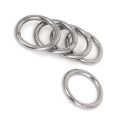 10 Pcs Stainless Steel Webbing Strapping Welded O Rings, 5 Pcs 40Mm X 5Mm & 5 Pcs 20Mm X 3Mm - Silver. 