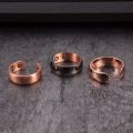 Pure Copper Rings Magnetic 6mm Adjustable Open Cuff Finger Ring Finished Magnetic Health Energy Mens Rings Minimalist Jewelry. 