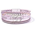 17 Styles Premium Color Matching Bracelet Multilayer Woven Leather Bracelet For Women Double Loop Magnet Buckle Hand Ornaments. 