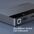 CABLETIME 4 in 1 Wireless Projector HDMI-compatible 4K 60HzMini DP HUB Light Switcher for PC Laptop Lenovo HDMI Switcher C370.