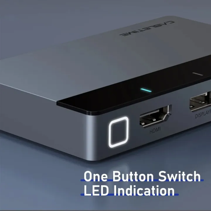CABLETIME%204%20in%201%20Wireless%20Projector%20HDMI-compatible%204K%2060HzMini%20DP%20HUB%20Light%20Switcher%20for%20PC%20Laptop%20Lenovo%20HDMI%20Switcher%20C370%20-%20Image%205