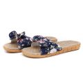 Summer 8 Colors Flax Home Slippers Women Beach Flip Flops Non-slip Female Sandals Bohemia Bowknot Linen Flip Flops Beach Shoes. 