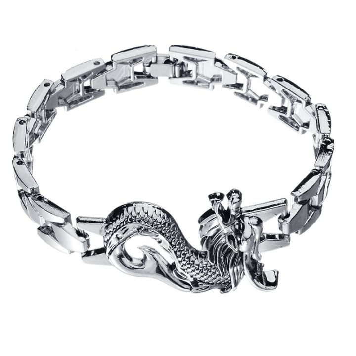 Wholesale Price Punk Chinese Zodiac Dragon Bangle Stainless Steel