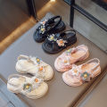 Girls' sandals summer 2023 korean version of little girls foreign flower princess shoes middle and big children's open-toed beach shoes tide. 