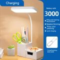 3000mAh Rechargeable Folding Table Lamp LED Touch Dimmable Study USB Reading Light Eye Protection Pen Holder Bedroom Night Light.