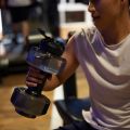 1pc 1500ml High Capacity Plastic Dumbbell Shaped Portable Water Bottle Creative Fitness Dumbbells Sport Bottle. 