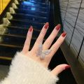 Cubic zirconia butterfly finger ring ladies ring fashion jewelry. 
