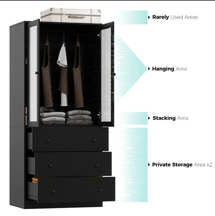 Modern%20Armoire%202%20in%201%20wardrobe%20%E2%80%94%20Black%202%20Door%20Fluted%20Glass%20Hanging%20Road%20with%203%20Drawer%20Storage%20Wardrobe,%202%20Part%20Glass%20Almirah%20Hanging%20Road%20with%20Srorage%20Drawer%20Almari%20-%20Image%202
