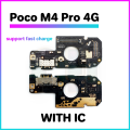 Original USB Charging charger dock board port for Xiaomi Poco M4 X4 F4 Pro GT 5G 4G IC Mic Microphone USB Port ribbon flex Cable Phone Tail plug Data cable signal interface. 