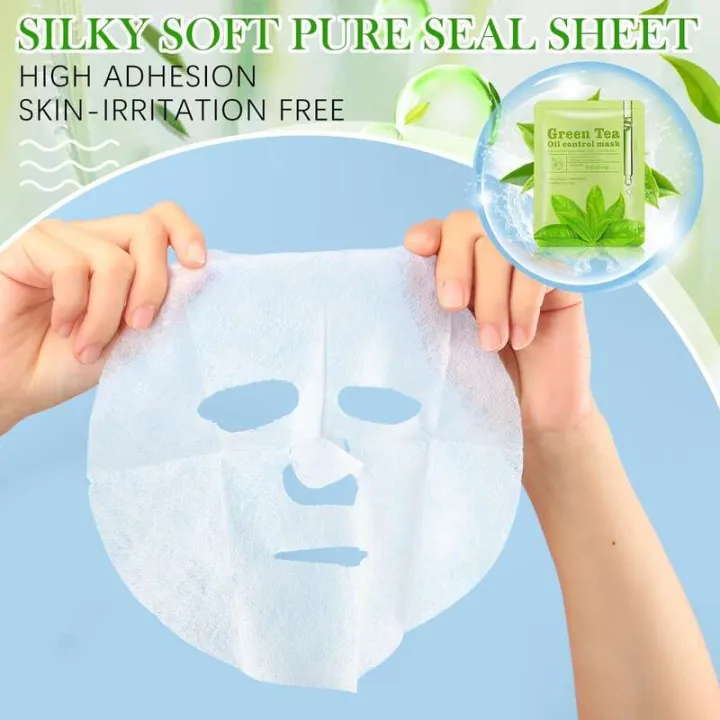 SADOER%20Green%20Tea%20Oil%20Control%20Facial%20Sheet%20Mask%20-%20Image%203