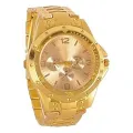 Analog Men'S Luxury Stainless Steel Watch For Men Golden - Watch For Men - Watch - Watch For Men - Watch - ঘড়ি - Watch For Men. 