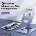 BlueWow Aluminium Alloy Phone Stand for Huawei iPhone Xiaomi Universal Foldable & Rotatable Phone Holder Tablet Stand for iPad. 