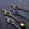 OIMG Stainless Steel Mini Stirring Spoon With Music Symbol Handle For Tea Coffee. 