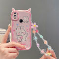 For Samsung Galaxy A10S M01S Case Cute Cartoon Pattern Design with Flower Bracelet Phone Case. 