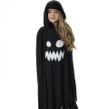 Halloween Kids Cosplay Costume White Black Luminous Ghost Luminous Face Cape Shawl Party Dress-Up Costume Boys Cape Girl Skirt. 
