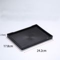 1 Pcs Easy To Use Black Large Plastic Tray Rectangle Multi-Purpose Decorative Tray Plastic Bed Table Tray Kitchen. 
