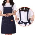 Kitchen Cooking Aprons With Pockets Adjustable Waterproof Canvas Apron Foldable Wear-resistant Overalls For Home Kitchen Garden.