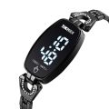 SKMEI SK1588S Black Stainless Steel Digital Watch For Women - Black. 