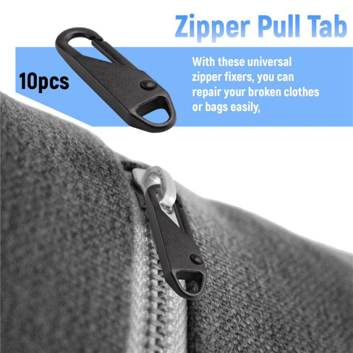 10%20Pcs%20Zipper%20Pull%20Replacement%20Zipper%20Repair%20Kit%20Zipper%20Pull%20Tab%20-%20Image%203