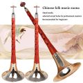 Chinese Folk Wind Musical Instrument Suona,Quality Rosewood Rod Professional Hand-Made Instrument Suona Key of G. 
