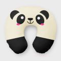 Inflatable U-shape Travel Pillows Airplane Panda Cushion Short Plush Fabric Neck Pillow Car Office Nap Headrest Nackenkissen.