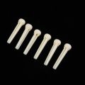 6 Pcs Bridge Pins For Acoustic Guitar - White and black. 