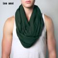Leo anvi new men and women winter infinity scarf Fluorescent color cotton knitted fabric lady hijab shawls and wraps.