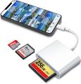 Card Reader for SD CF TF to Lightning Smart Camera Memory Card Adapter for iPhone iPod Apple Memory Cards Use No APP Need. 